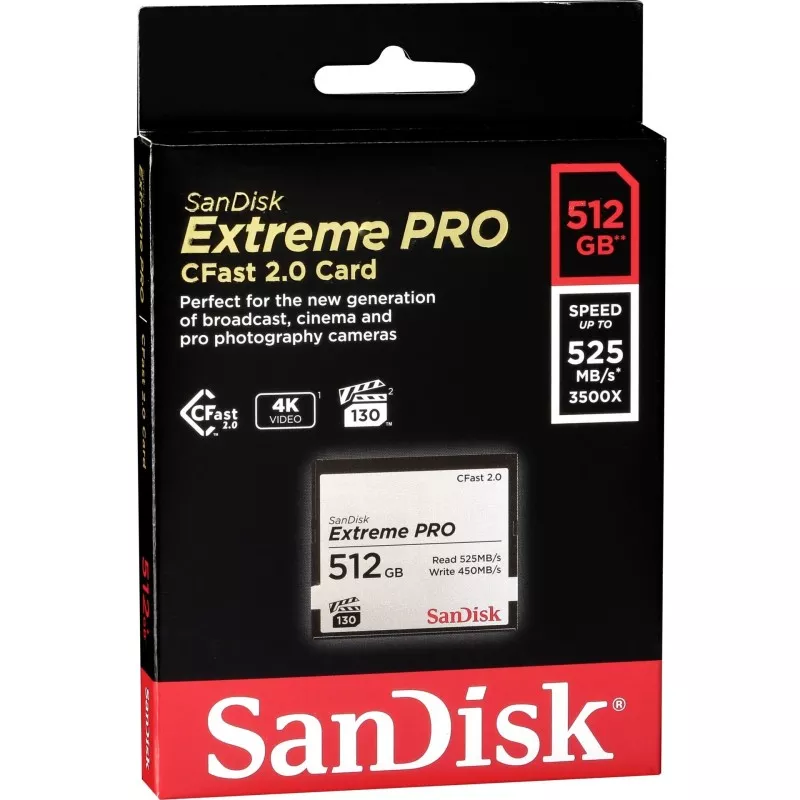 SanDisk CFAST 2.0 VPG130   512GB Extreme Pro     SDCFSP-512G-G46D