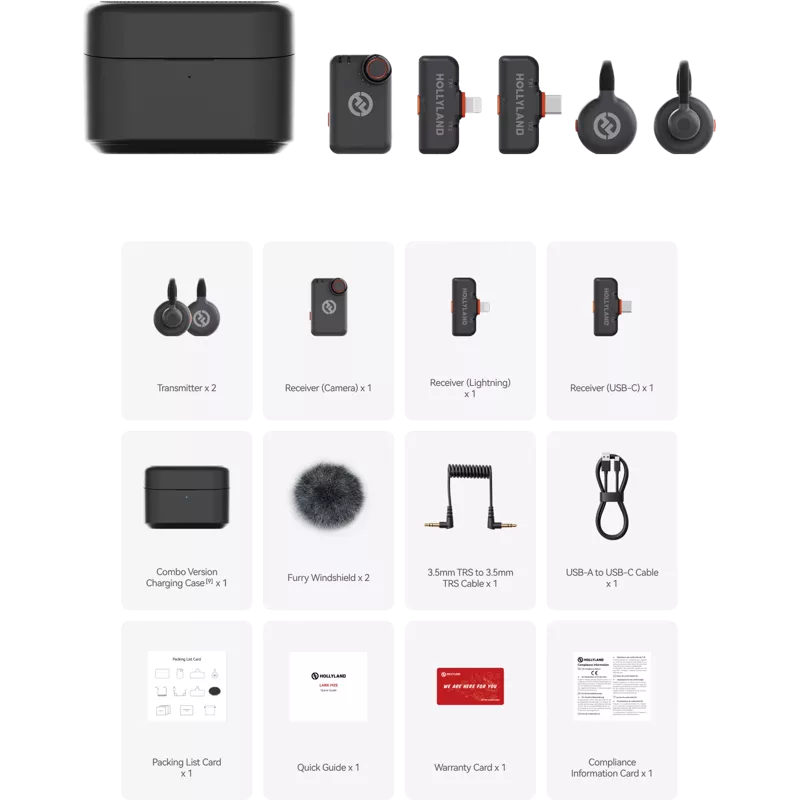 Hollyland Lark M2S  Ultimate Combo Wireless Microphone