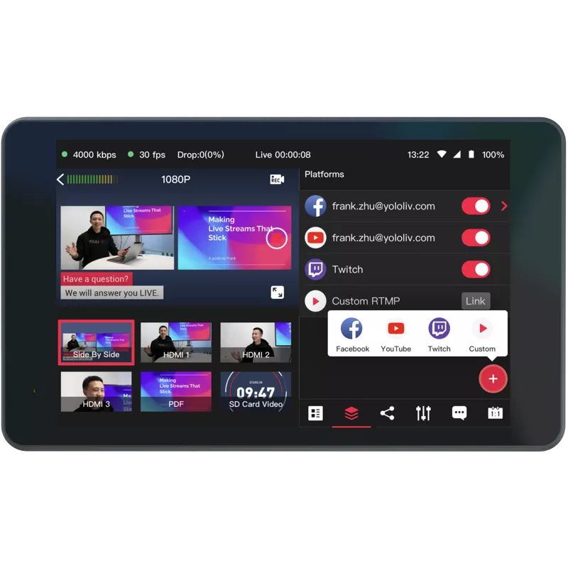 YoloLiv YoloBox Pro Portable Multicam Live Streaming Studio