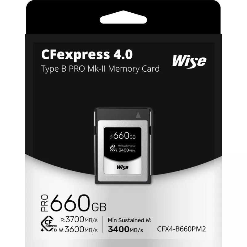 Wise CFexpress 4.0 Type B PRO 660GB MK-II      WI-CFX4-B660PM2
