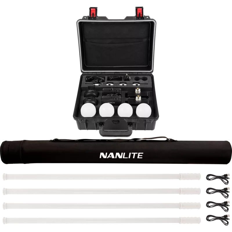 Kit Nanlite Pavotube T8-7X-4 Light kit  & Pavobulb 10C 4 Bulb kit