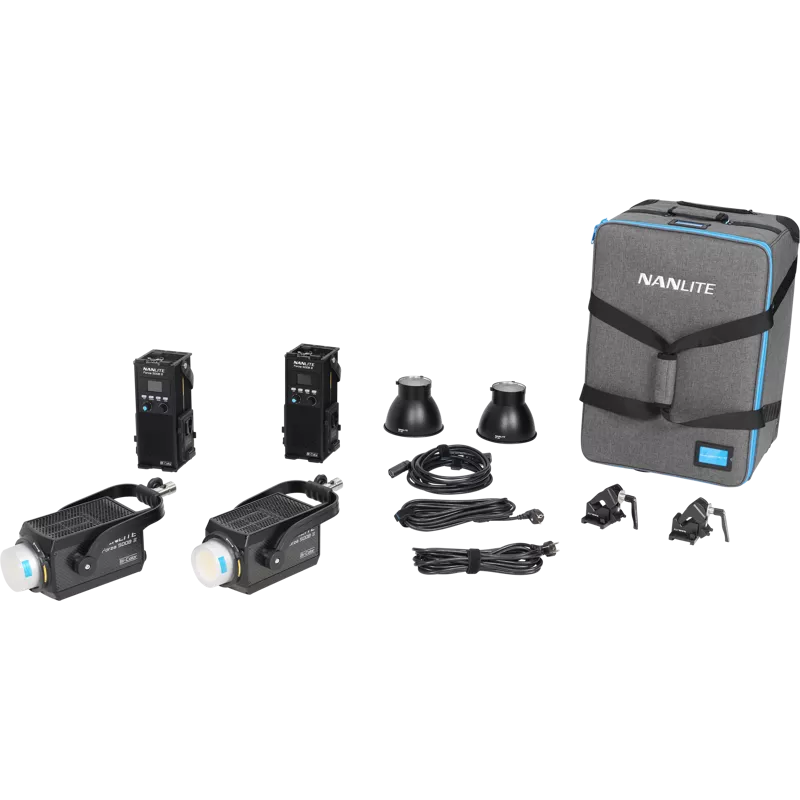 NANLITE Forza 500B II 2 Kit LED Spot Light with Trolley Case