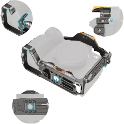 SmallRig 5518 HawkLock Quick Release Cage Kit for Sony A7R V/ A7 IV/ A7S III (Adv Ed) (Bumblebee)