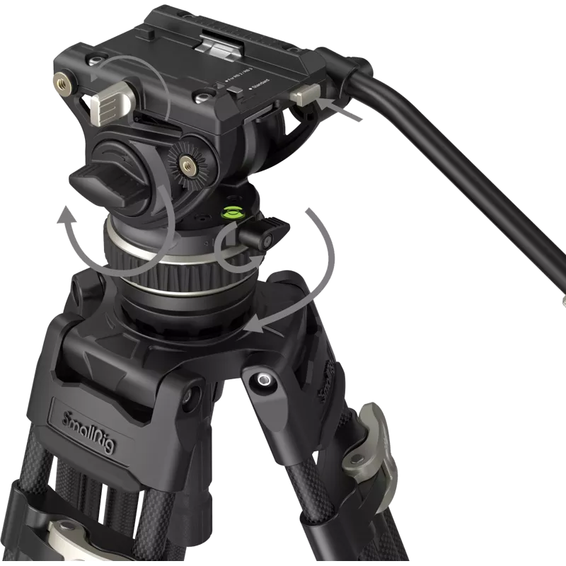 SmallRig 3989 Heavy-Duty Carbon Fiber Video Tripod Kit FreeBlazer AD-100
