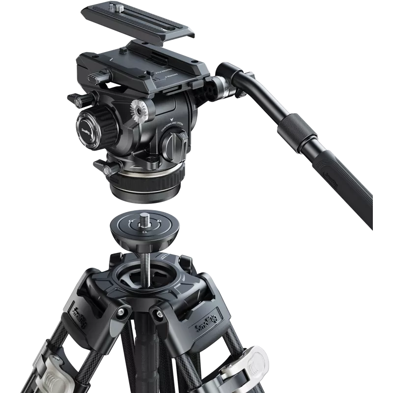 SmallRig 4463 Heavy-Duty Carbon Fiber Tripod Kit AD-120