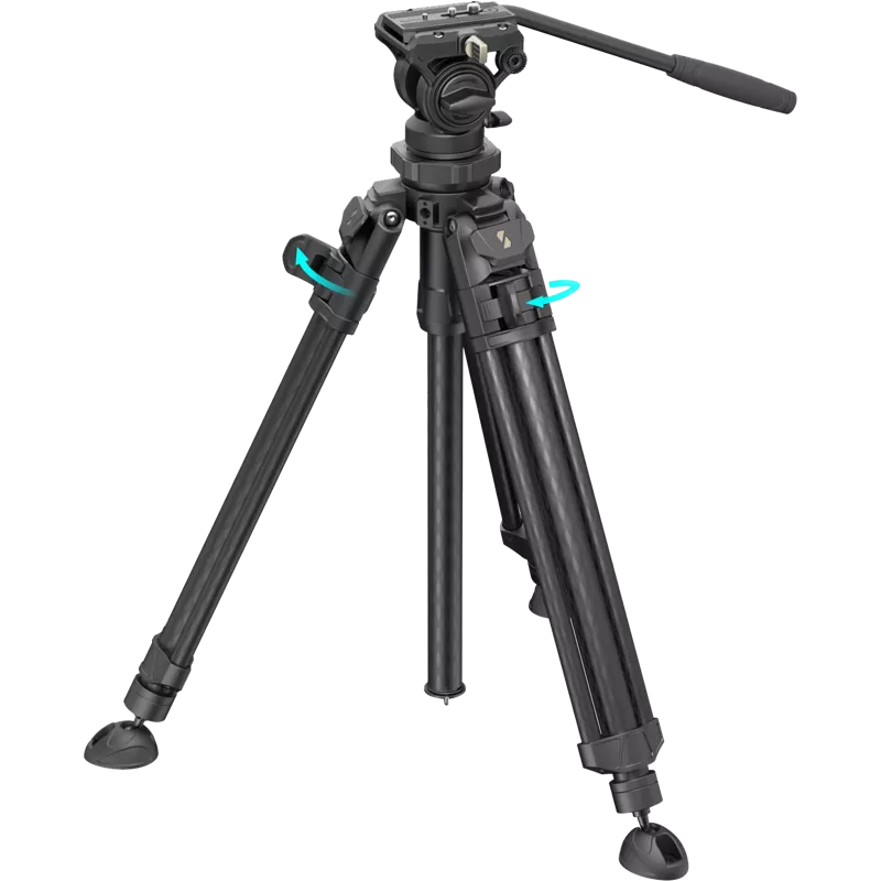 SmallRig 4420 Lightweight Video Carbon Fiber Tripod Kit AD-50 Pro