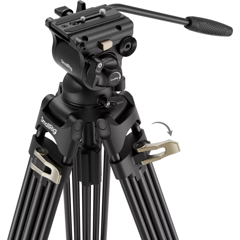 SmallRig 4686 Heavy-Duty Fluid Head Video Tripod Kit AD-01S