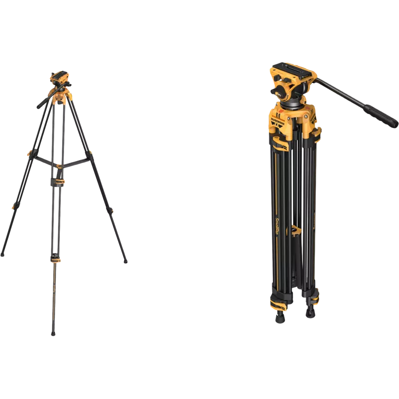 SmallRig 5523 Video Tripod with Heavy-Duty Fluid Head AD-01 (BumbleBee Edition）
