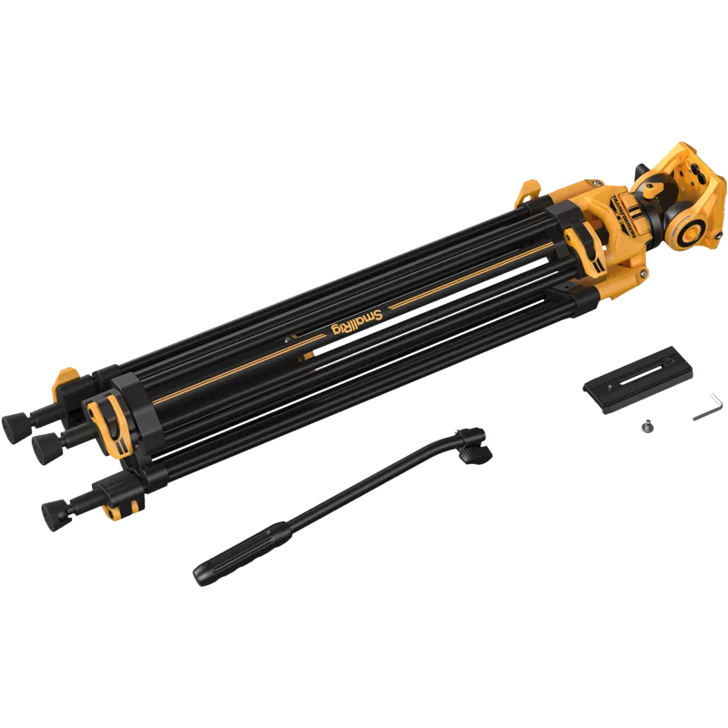 SmallRig 5523 Video Tripod with Heavy-Duty Fluid Head AD-01 (BumbleBee Edition）