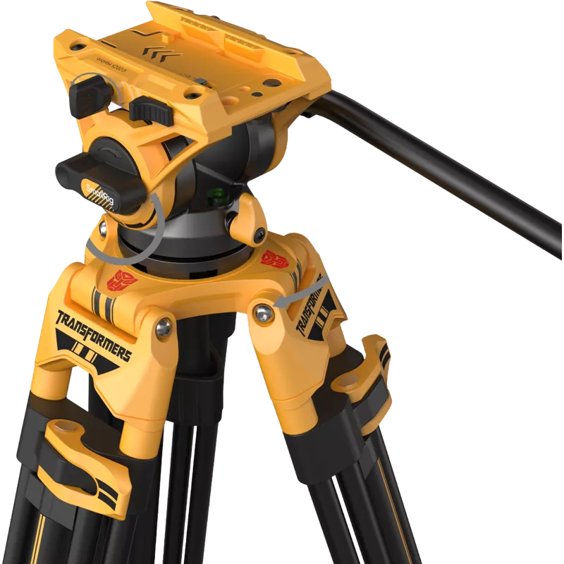 SmallRig 5523 Video Tripod with Heavy-Duty Fluid Head AD-01 (BumbleBee Edition）