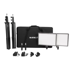 Nanlite LumiPad 25 LED 2 Light kit with stand and bag