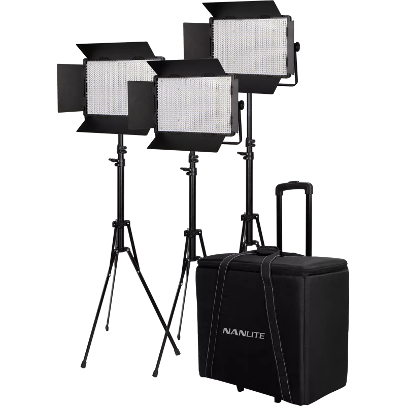 Kit Nanlite 3 light kit 900CSA w/Trolley Case & Light Stand