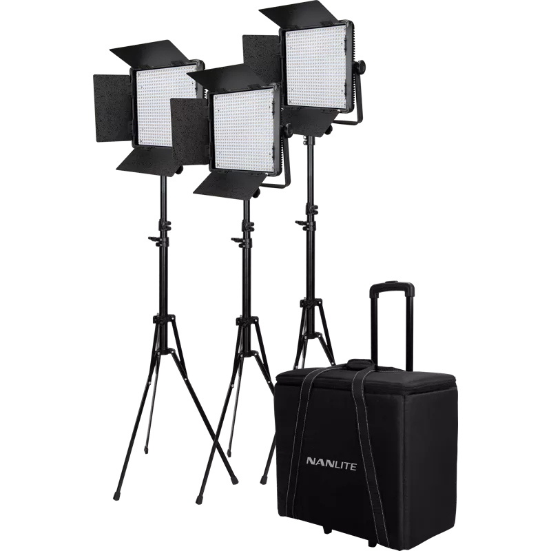 Kit Nanlite 3 light kit 600DSA w/Trolley Case & Light Stand