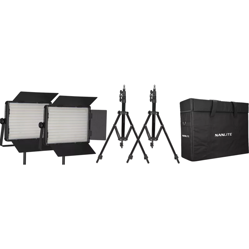 Kit Nanlite 2 light kit 1200DSA w/Carry case & Light stand
