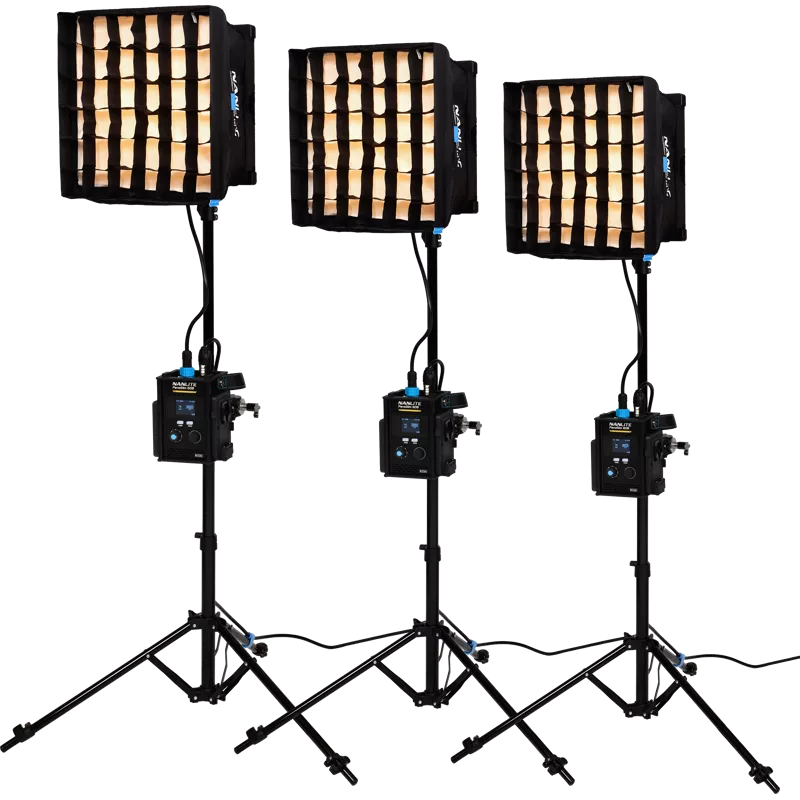 Nanlite PavoSlim 60B LED Panel  3-Light Kit With Stand