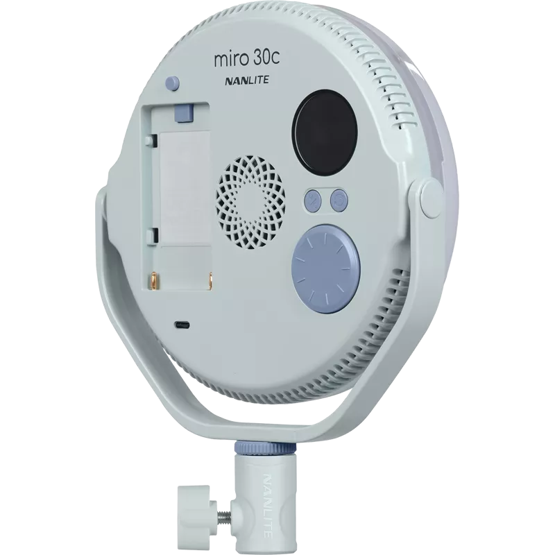 Nanlite Miro 30c LED Full-color Round Panel Light  (Mint Blue)