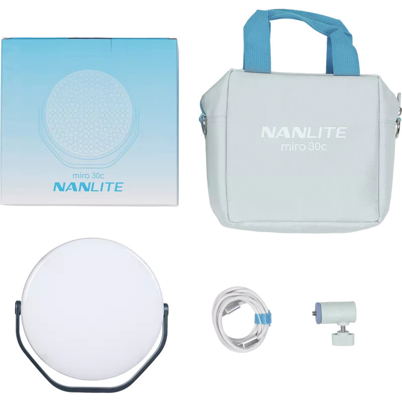 Nanlite Miro 30c LED Full-color Round Panel Light  (Midnight Blue)