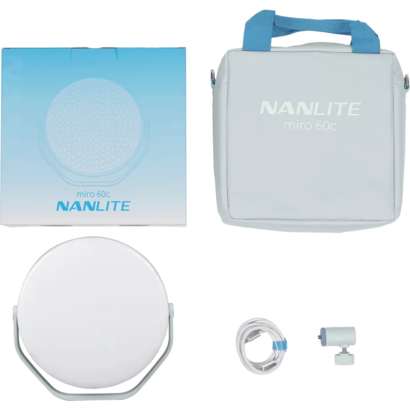 Nanlite Miro 60c LED Full-color Round Panel Light  (Mint Blue)