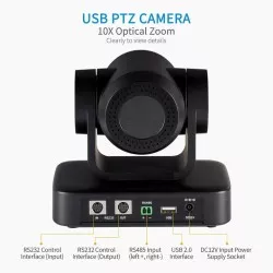 Feelworld 1080p USB 2.0 PTZ Camera with 10x Optical Zoom
