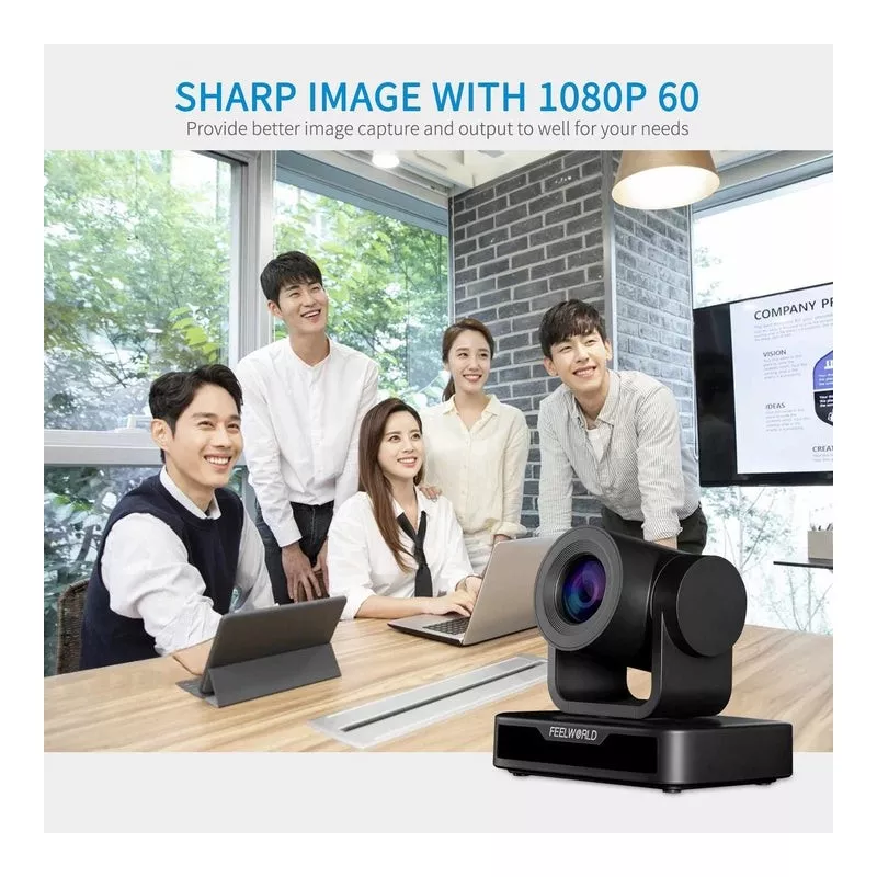 Feelworld 1080p USB 2.0 PTZ Camera with 10x Optical Zoom