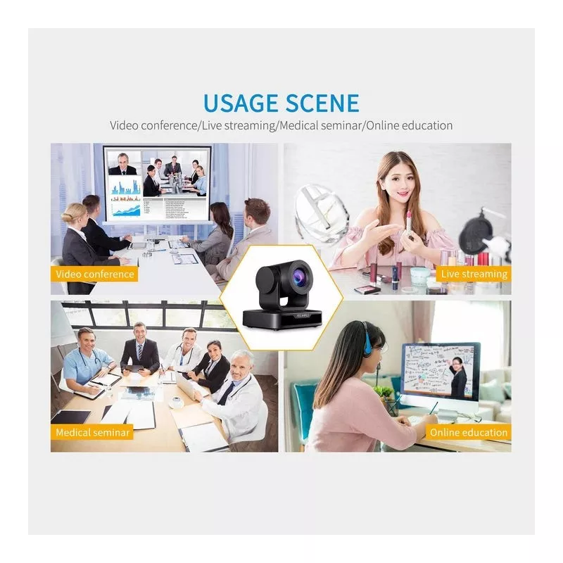 Feelworld 1080p USB 2.0 PTZ Camera with 10x Optical Zoom