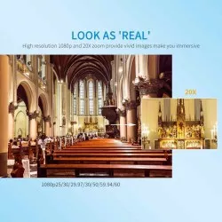 Feelworld SDI HDMI PoE PTZ Camera with 20x Optical Zoom