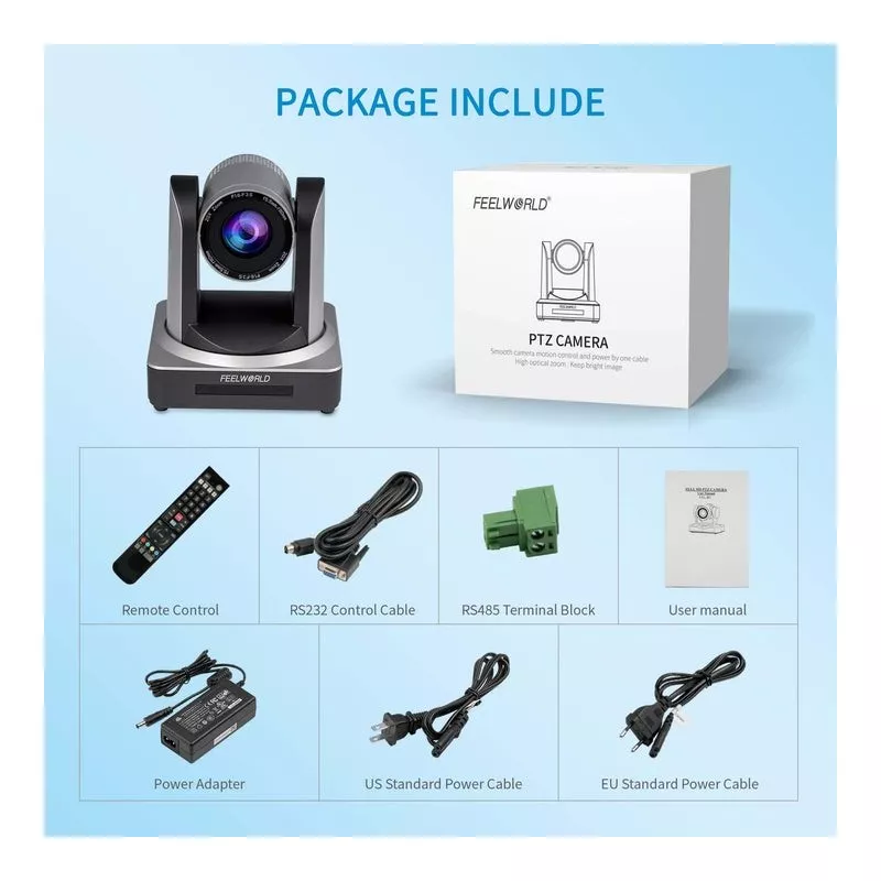 Feelworld SDI HDMI PoE PTZ Camera with 20x Optical Zoom