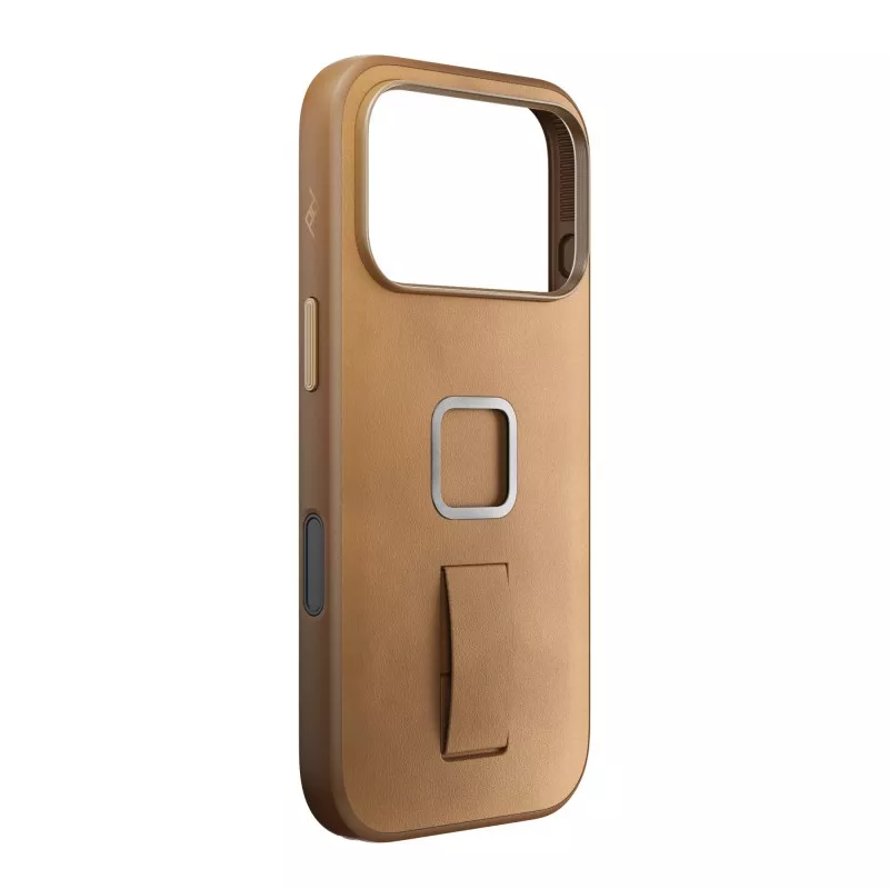 Peak Design Mobile Everyday Clarino Loop Case iPhone 17 Pro Tan - brązowy