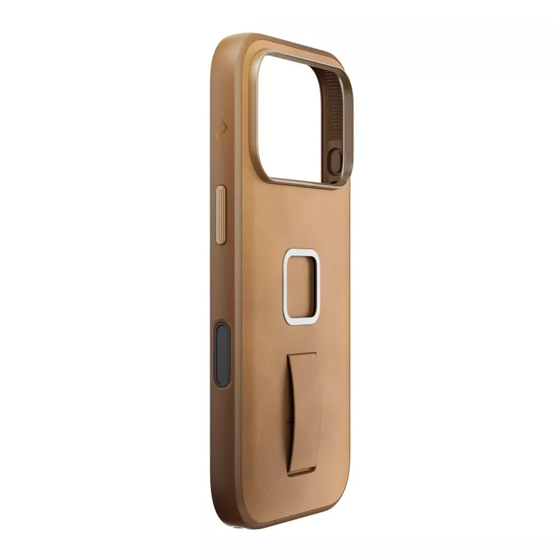 Peak Design Mobile Everyday Clarino Loop Case iPhone 17 Pro Tan - brązowy