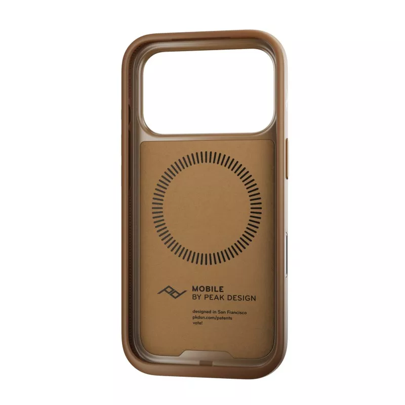 Peak Design Mobile Everyday Clarino Loop Case iPhone 17 Pro Tan - brązowy