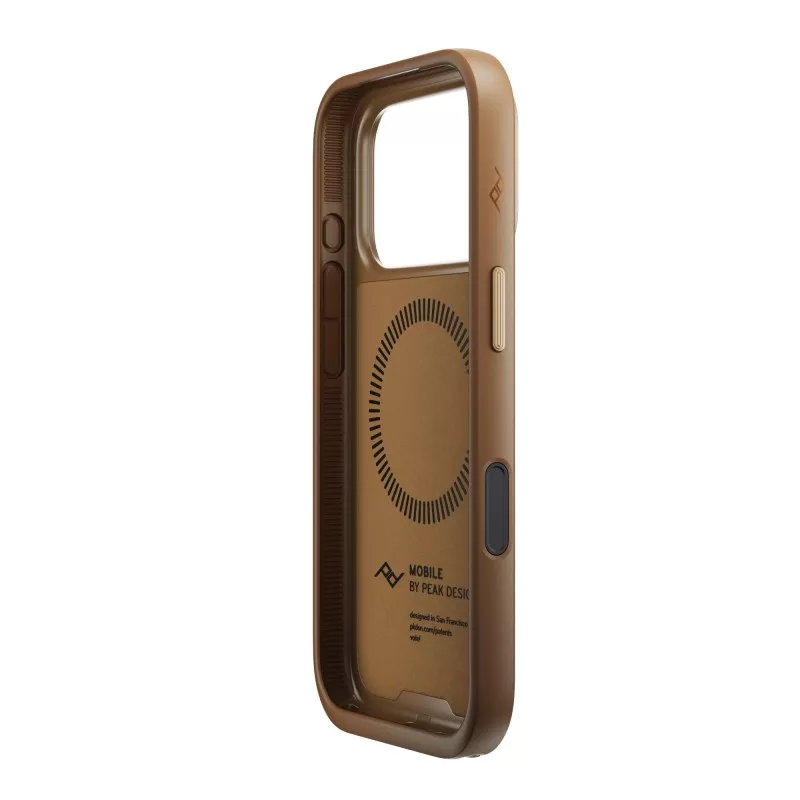 Peak Design Mobile Everyday Clarino Case iPhone 17 Pro Tan - brązowy