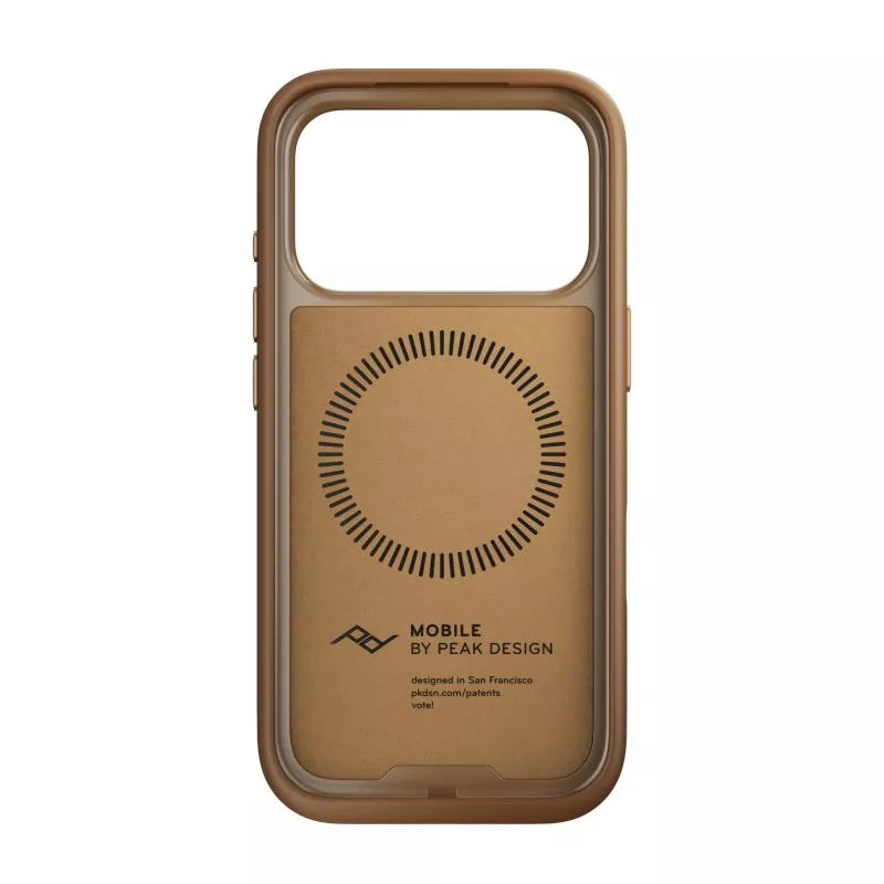 Peak Design Mobile Everyday Clarino Loop Case iPhone 17 Pro Tan - brązowy