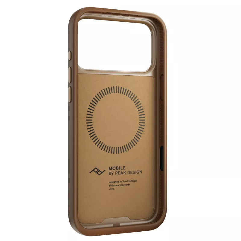 Peak Design Mobile Everyday Clarino Loop Case iPhone 17 Pro Max Tan - brązowy
