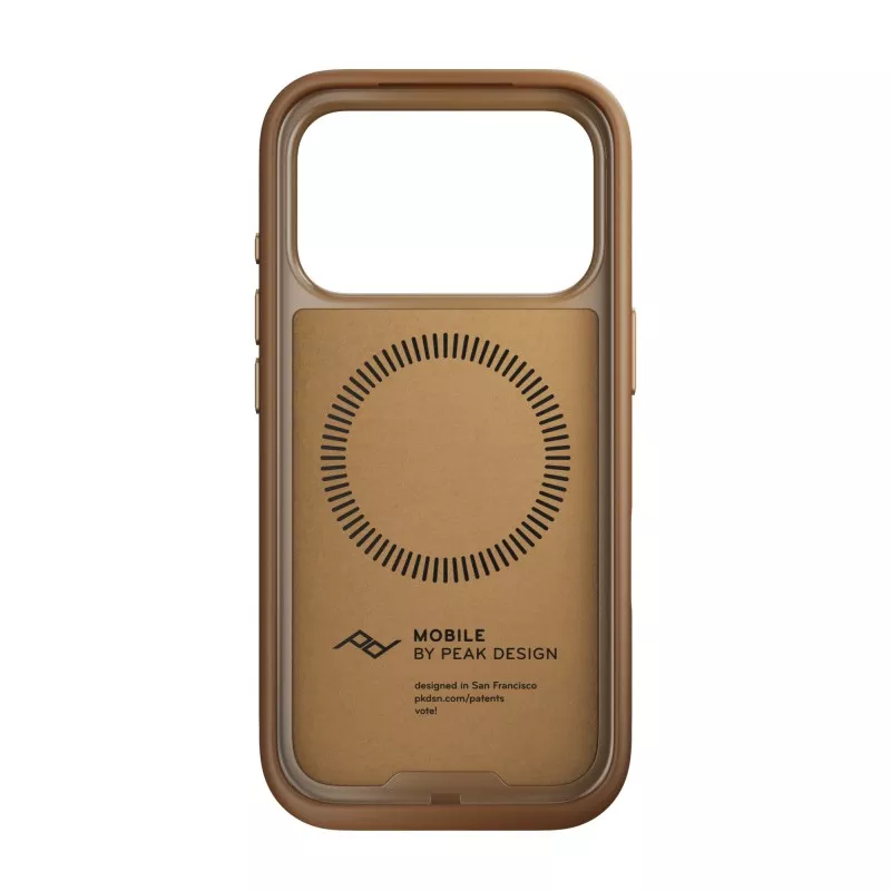 Peak Design Mobile Everyday Clarino Case iPhone 17 Pro Tan - brązowy
