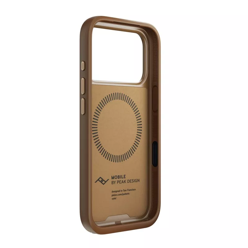 Peak Design Mobile Everyday Clarino Case iPhone 17 Pro Tan - brązowy
