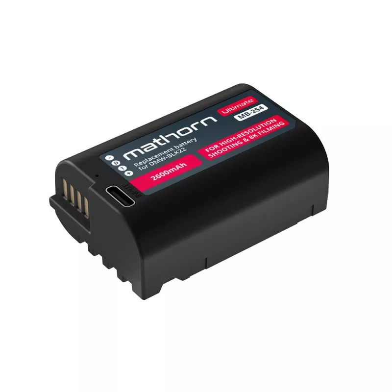 Bateria Mathorn MB-254 Ultimate 2600mAh USB-C zamiennik DMW-BLK22 (Nowość!)