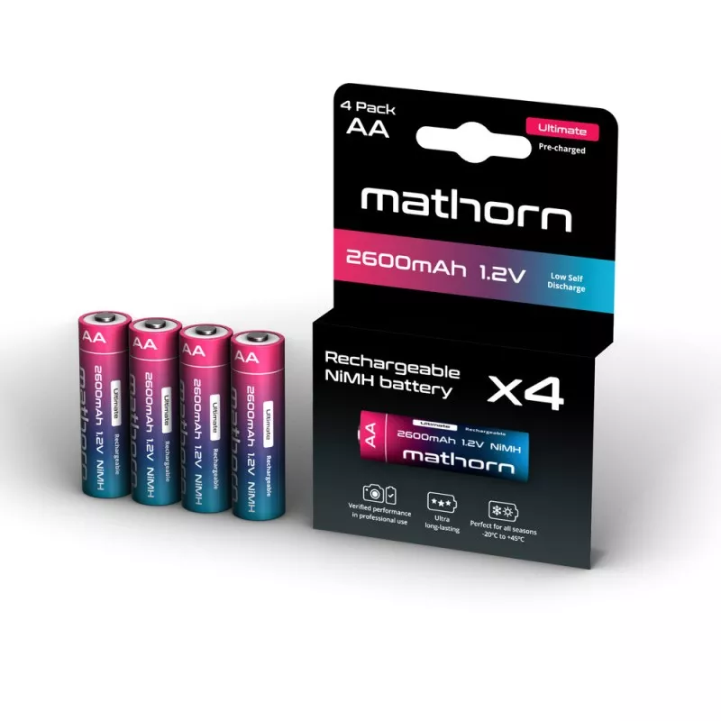 Zestaw akumulatorów Mathorn Ultimate AA NiMH 2600 mAh NiMH HR6 1.2V 4szt