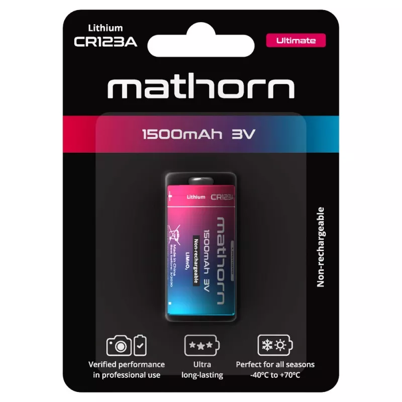 Bateria litowa Mathorn Ultimate CR123A 1500mAh Lithium