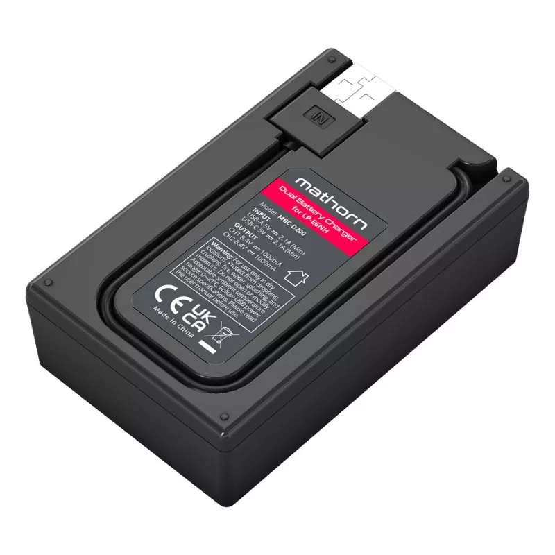 Ładowarka dwukanałowa Mathorn MBC-D200 USB-C do Canon LP-E6
