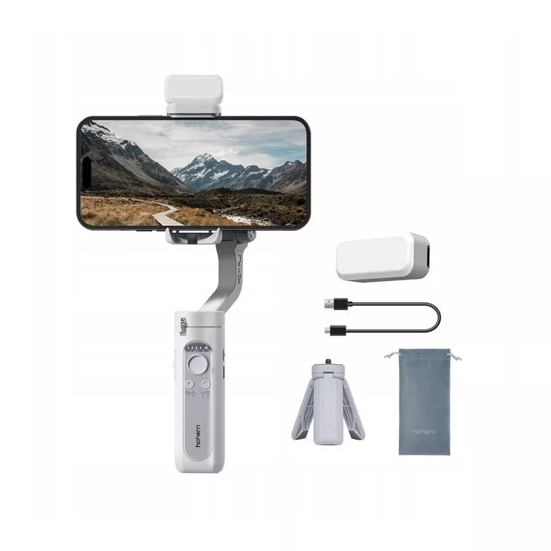 Gimbal / Stabilizator Hohem Isteady Xe Kit + Lampa Magnetyczna Led Do Telefonu / Smartfona