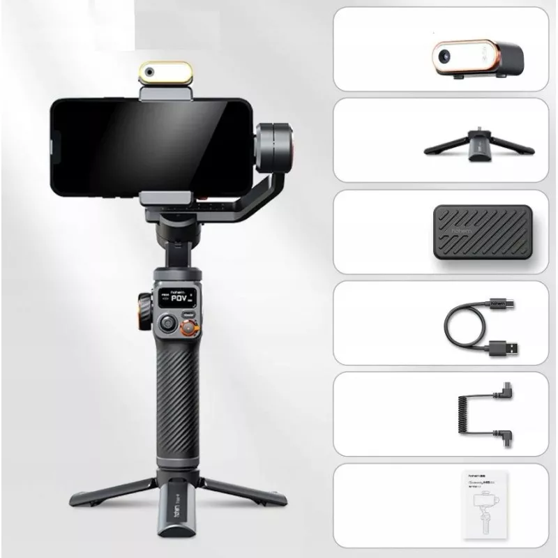 Zestaw Gimbal  Isteady M6 Kit Hohem + Lampa Led Ai Vision + Statyw Do Telefonu / Smartfona / M6 Kit