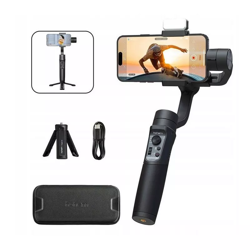 Gimbal 3-os. Stabilizator Do Telefonu / Smartfona + Lampa Led / Hohem Isteady Mobile+ Kit 2024