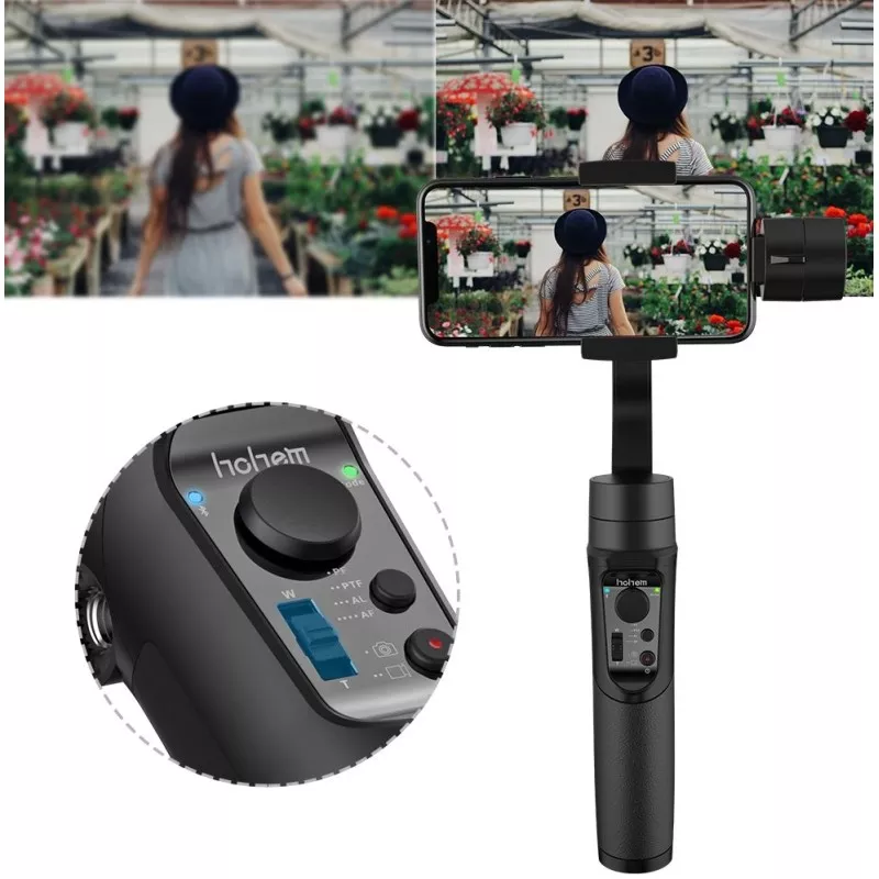 Gimbal 3-os. Stabilizator Do Telefonu / Smartfona + Lampa Led / Hohem Isteady Mobile+ Kit 2024