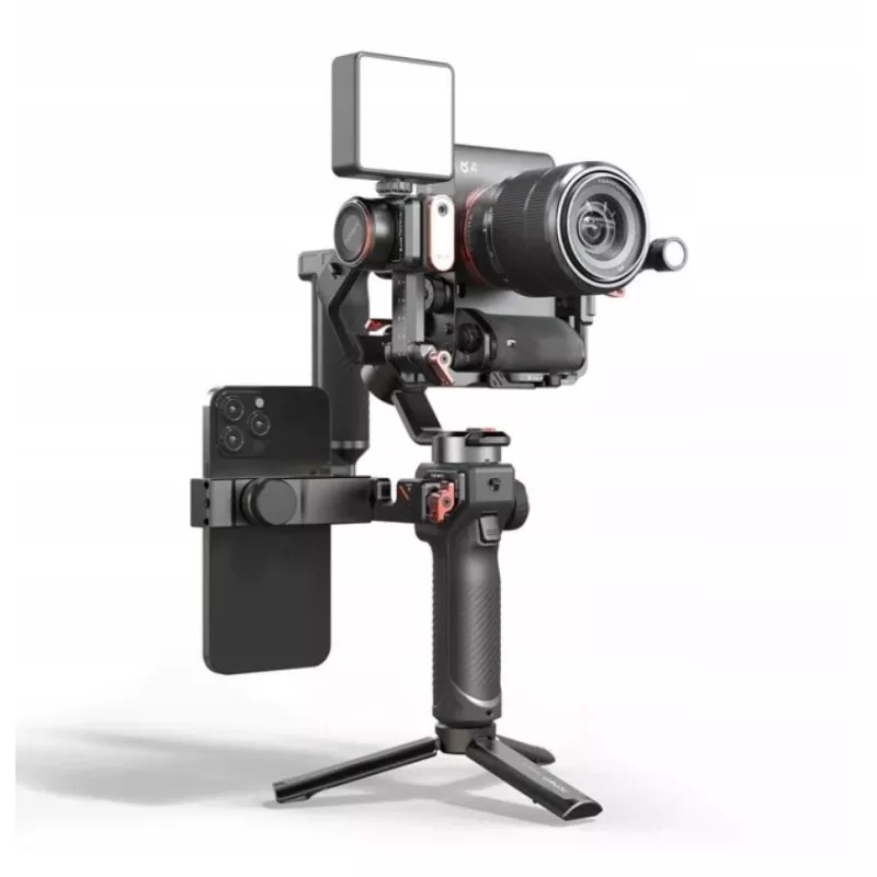 Gimbal Stabilizator Hohem Isteady Mt2 Kit + Lampa Led Ai Do Telefonu / Kamery / Aparatu Dslr Do 1,2kg