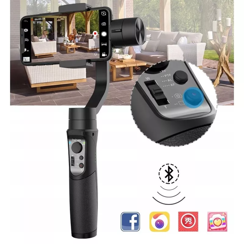 Gimbal 3-os. Stabilizator Do Telefonu / Smartfona + Lampa Led / Hohem Isteady Mobile+ Kit 2024