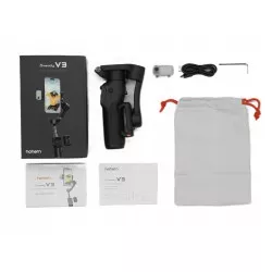 Gimbal Stabilizator  Lampa Led Pilot Selfie Stick - Telefon / Hohem Isteady V3 / Czarny