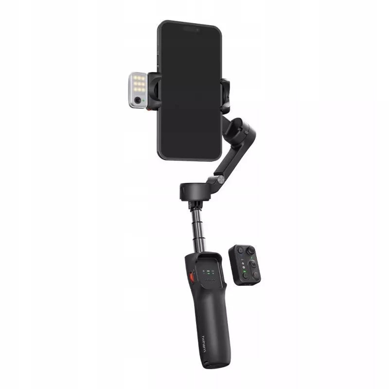 Gimbal Stabilizator  Lampa Led Pilot Selfie Stick - Telefon / Hohem Isteady V3 / Czarny