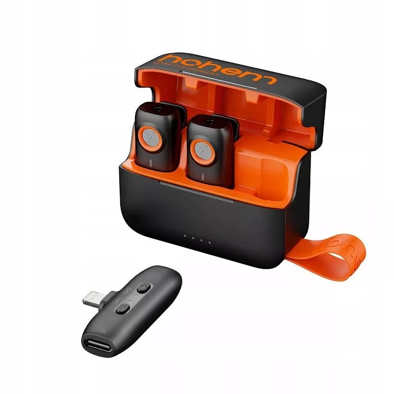 Mikrofon Bezprzewodowy Etui Ładujące 2tx 1rx Hohem / Mic-01 / Iphone Lightning