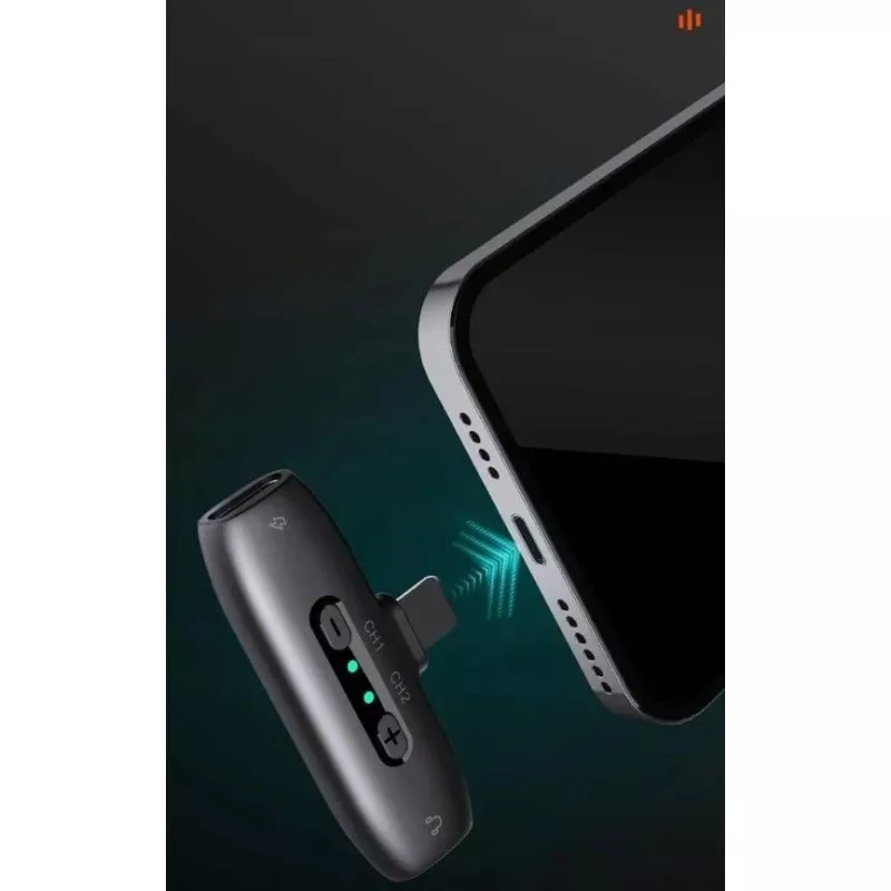 2x Mikrofon Bezprzewodowy + Etui Ładujące 2tx 1rx Hohem / Mic-01 / Usb-c Type-c