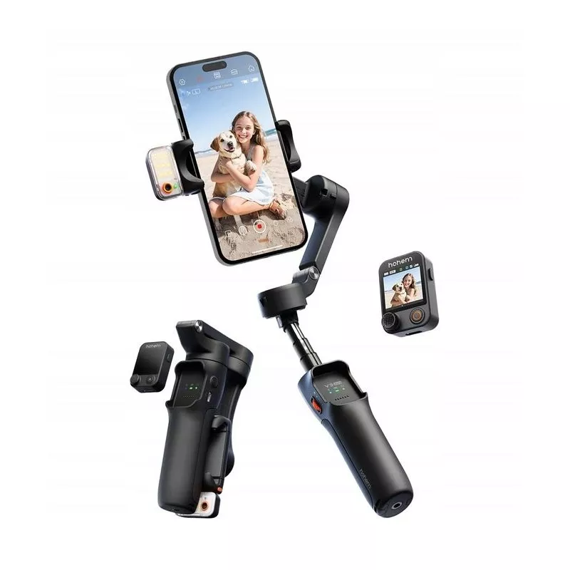 Gimbal Stabilizator Lampa Led Pilot Kijek Na Telefon / Hohem Isteady V3 Ultra / Czarny